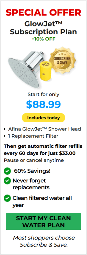 Afina GlowJet Showerhead Price